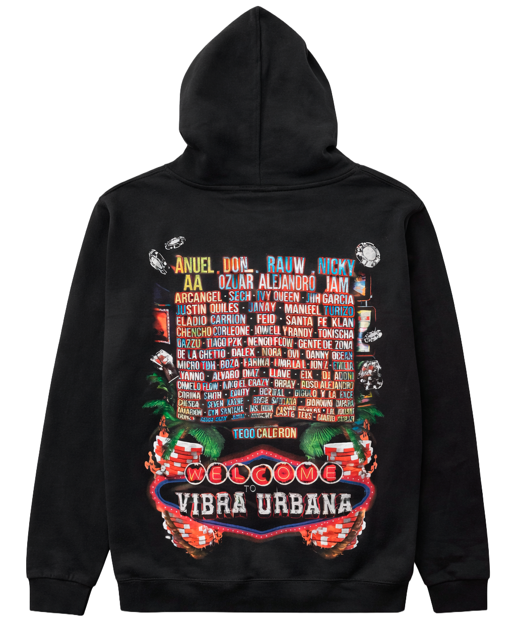 VIBRA URBANA LAS VEGAS LINE-UP HOODIE BLACK - HSWVI - Steal Deal