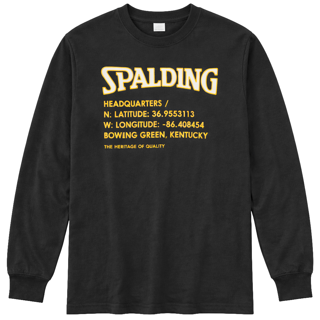 SPALDING GRAPHIC LONG SLEEVE SHIRT BLACK - SPLDGLS