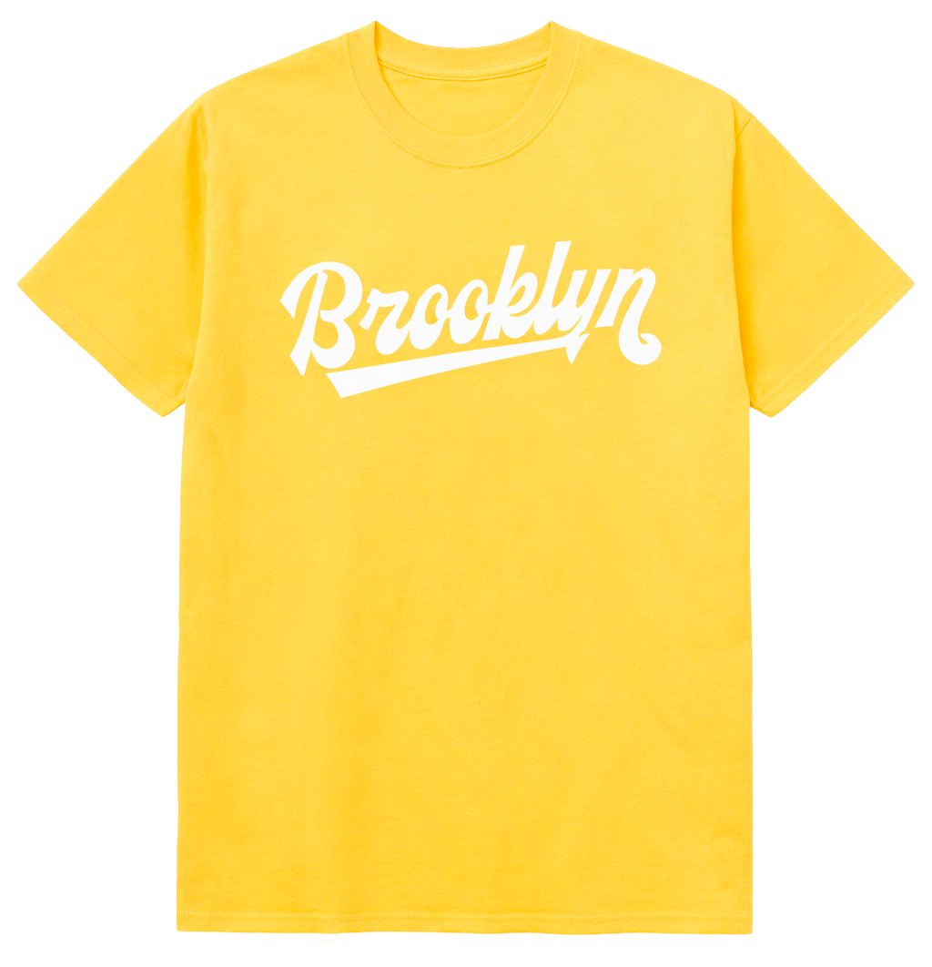 MELROSE PLACE GRAPHIC T-SHIRT YELLOW - BROOKLYN