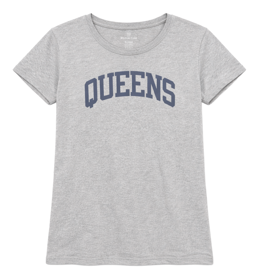 WOMENS MELROSE PLACE GRAPHIC T-SHIRT H.GREY - QUEENS