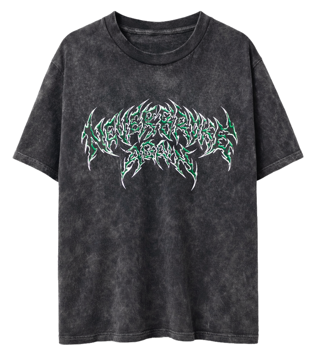 NEVER BROKE AGAIN GRAPHIC T-SHIRT BLACK WASH - YB012 - Steal Deal