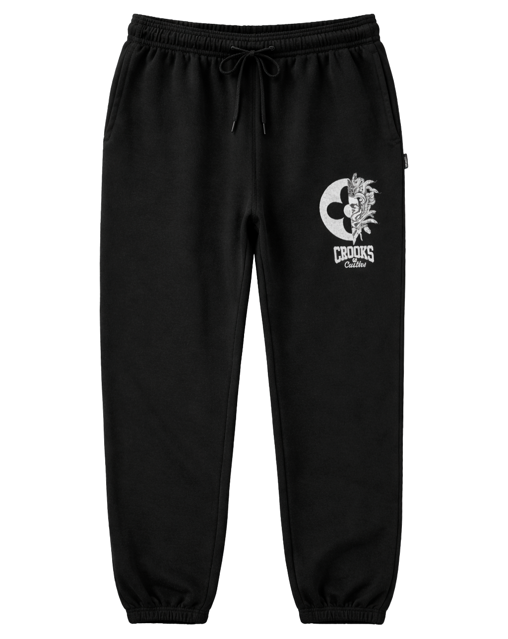 CROOKS & CASTLES GRAPHIC JOGGER PANTS BLACK - CCJGR01
