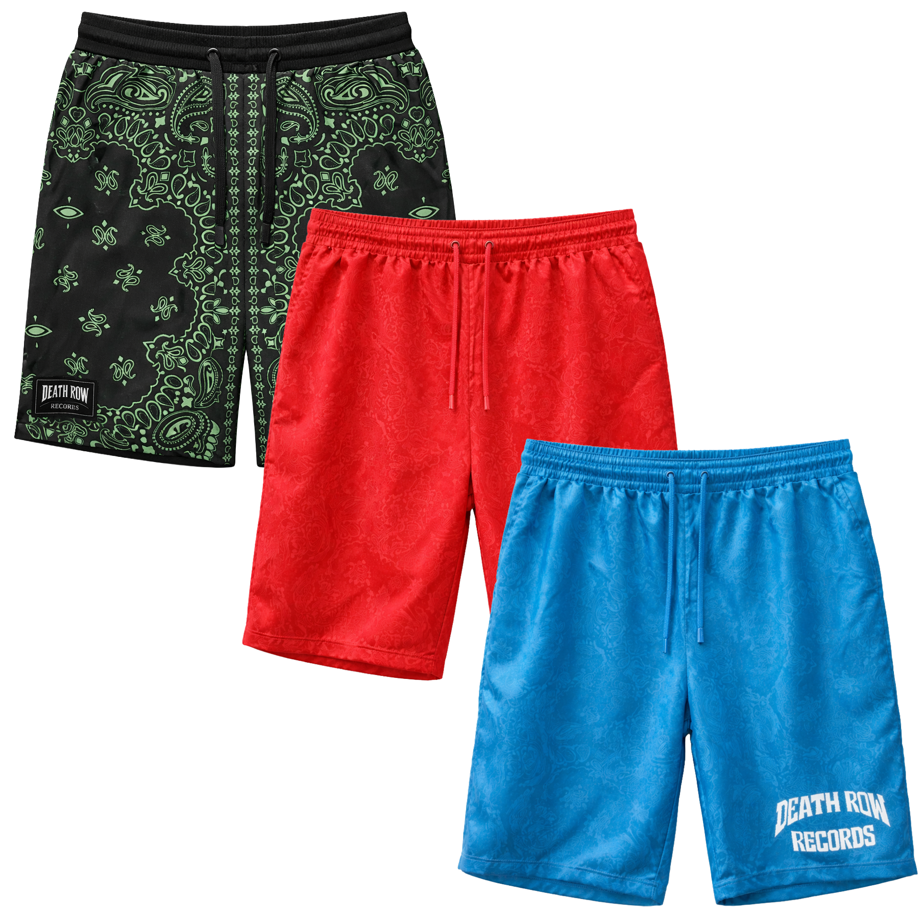 DEATH ROW RECORDS ASSORTED SATIN SHORTS ASST - DRSTNSHT