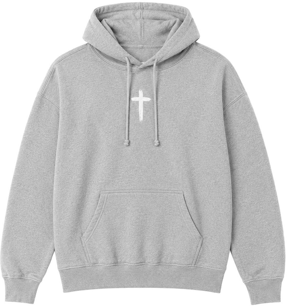JESUS SAVES CROSS HOODIE GREY - JESUS LOVES YOU