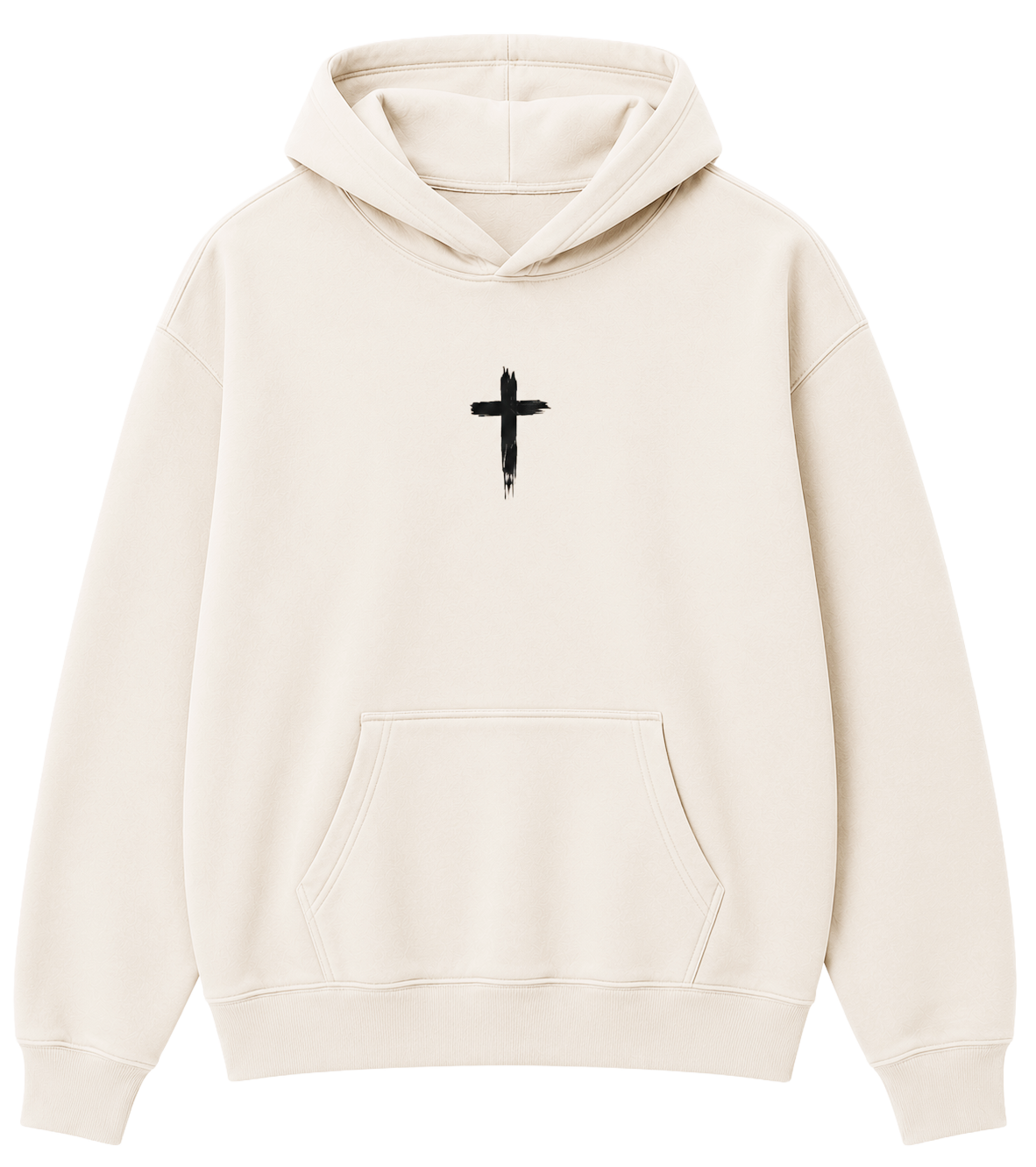 JESUS SAVES PREMIUM CROSS HOODIE ASST CREAM - JESUS LOVES YOU