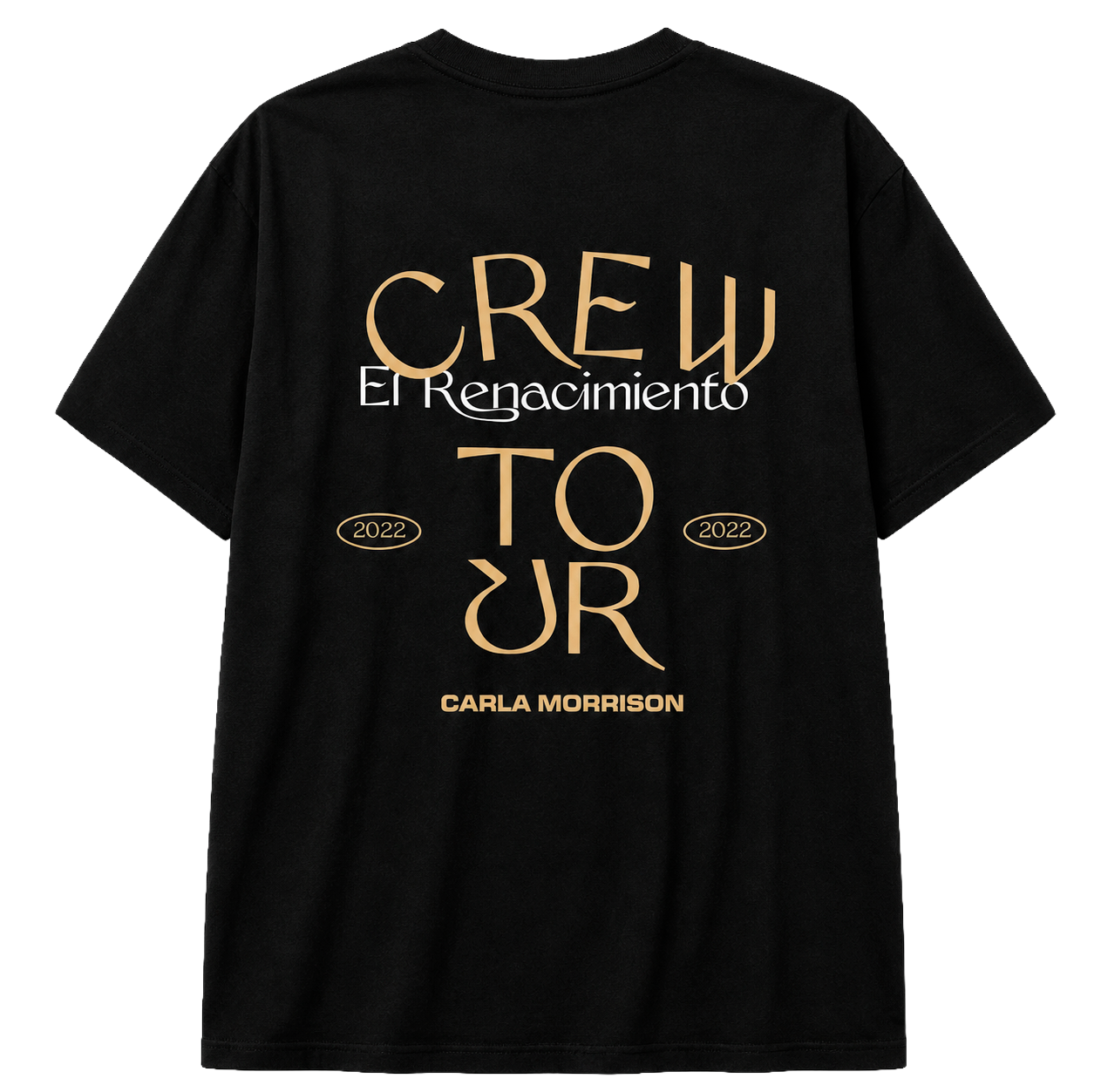 CARLA MORRISON TOUR T-SHIRT BLACK CREAM - CMSM1
