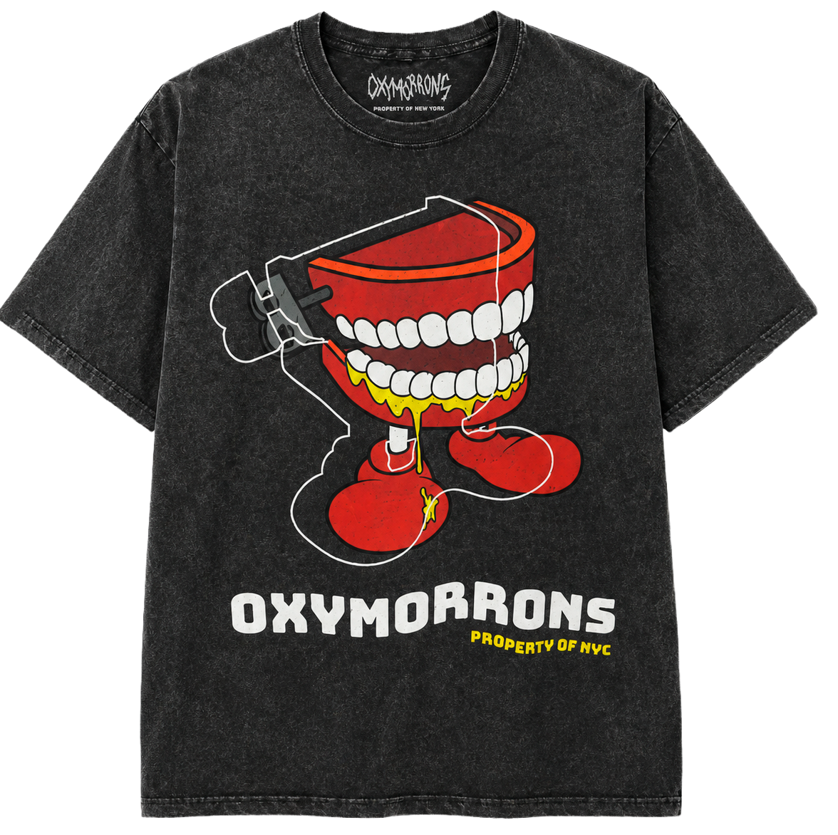 OXYMORRONS GRAPHIC T-SHIRT BLACK PIGMENT - OXT001