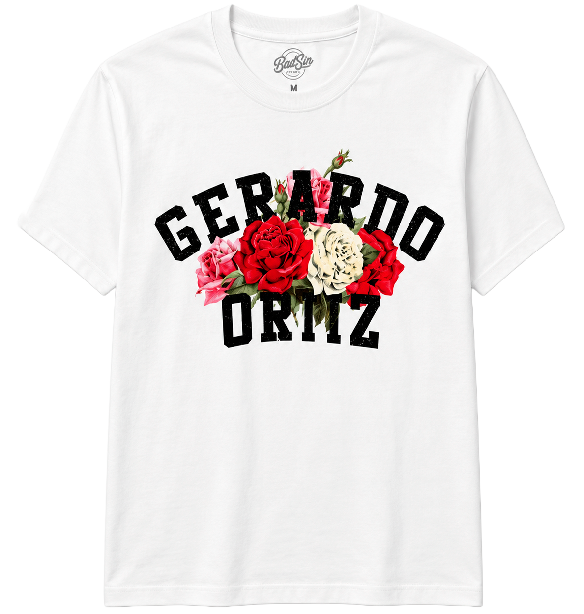 GERARDO ORTIZ FLORAL T-SHIRT WHITE - GOT001