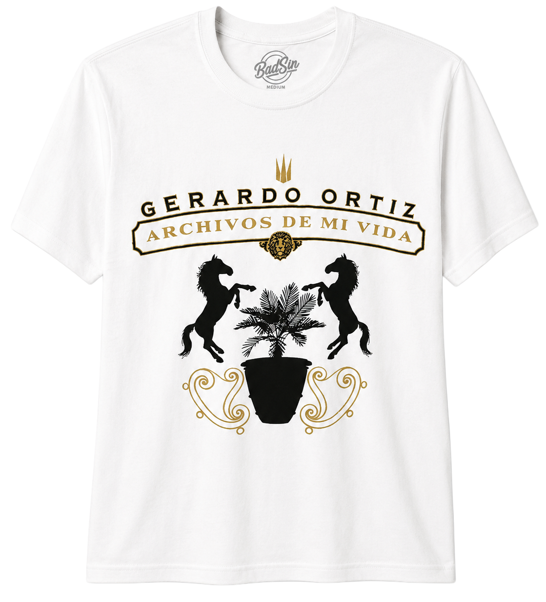 GERARDO ORTIZ LOGO T-SHIRT WHITE - GOT007