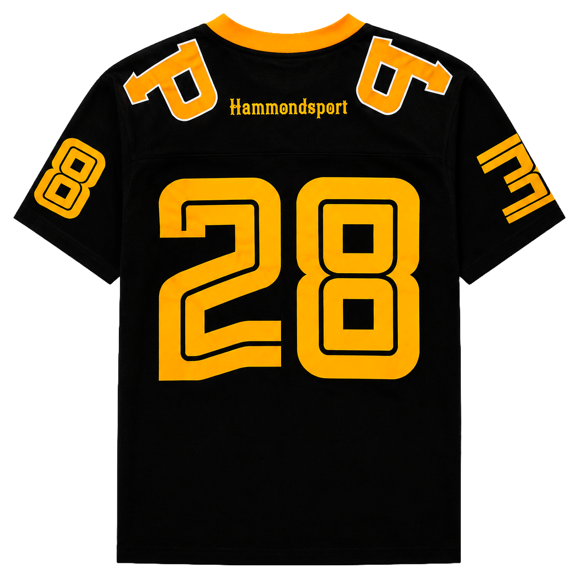 SD SPORT FOOTBALL JERSEY T-SHIRT BLACK/YELLOW - SM4108BK