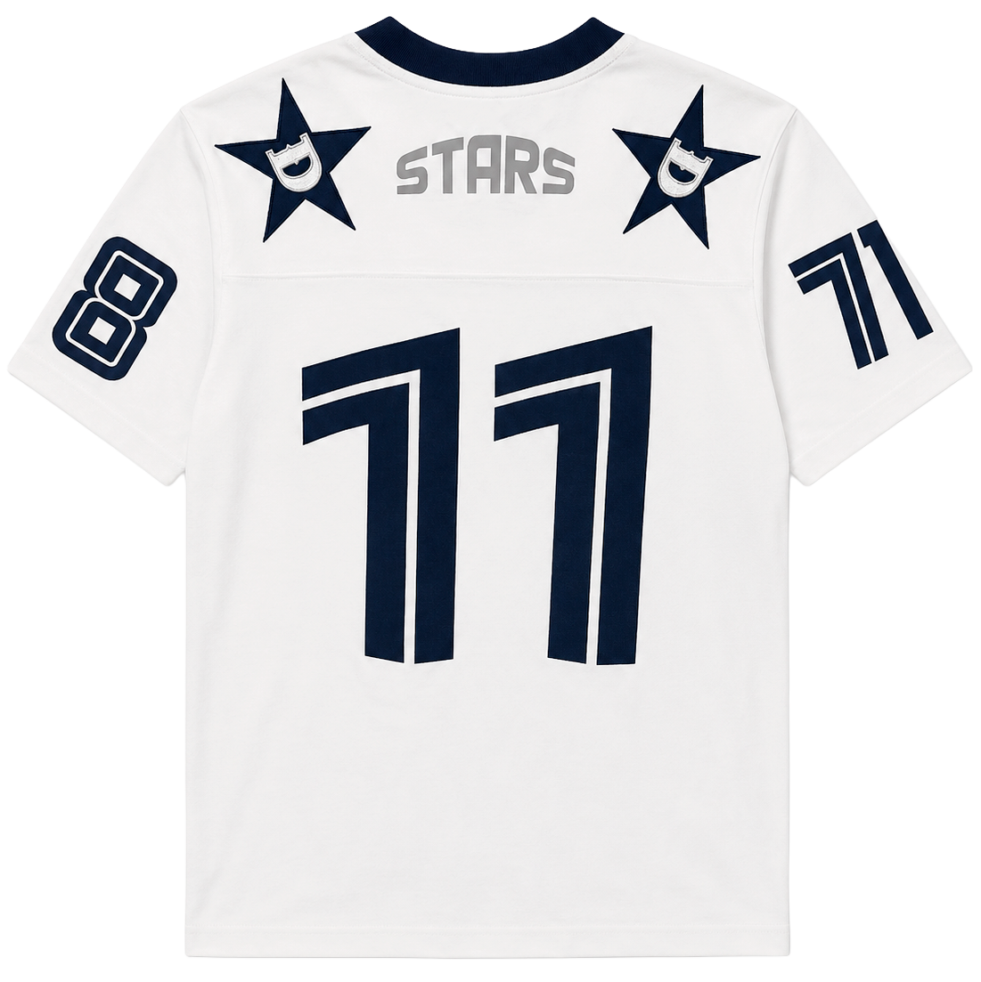 SD SPORT FOOTBALL JERSEY T-SHIRT WHITE/NAVY - SM4108WT