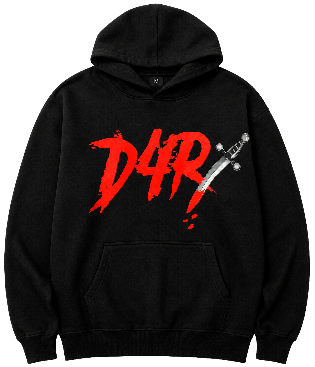 LICENSED DDG LOGO HOODIE BLACK - D4R26A