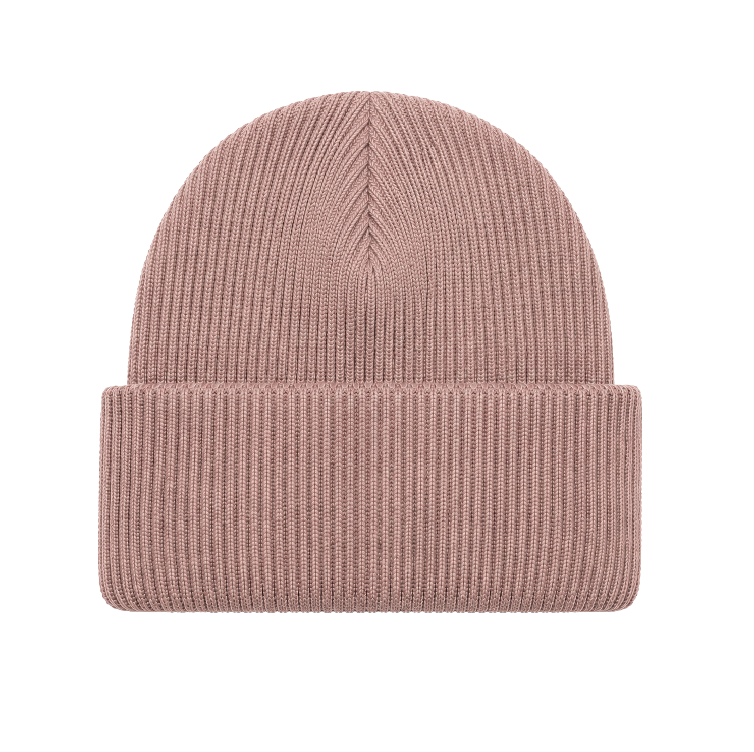 SOLID KNITTED CUFF BEANIE PALE ROSE - LFSU23HW001