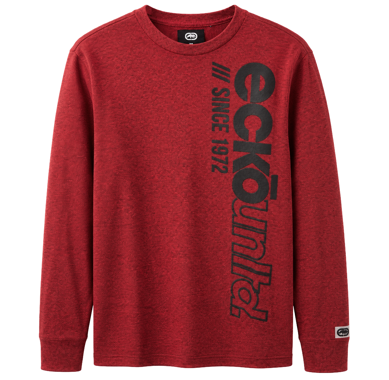 ECKO UNLTD L/S THERMAL SHIRT RED MARLED - EO34L408