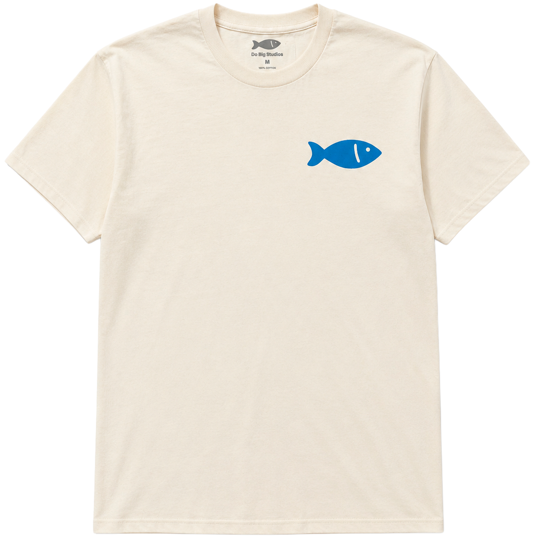 LICENSED DO BIG STUDIOS GRAPHIC T-SHIRT NATURAL - CRMBLU-006