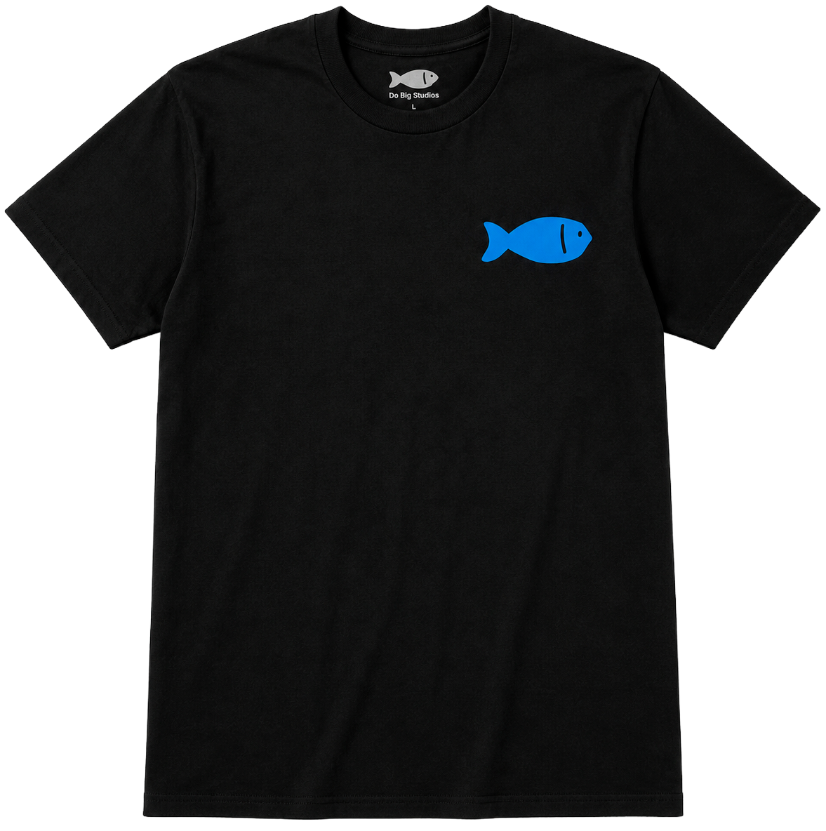 LICENSED DO BIG STUDIOS GRAPHIC T-SHIRT BLACK - BLKBLU-007