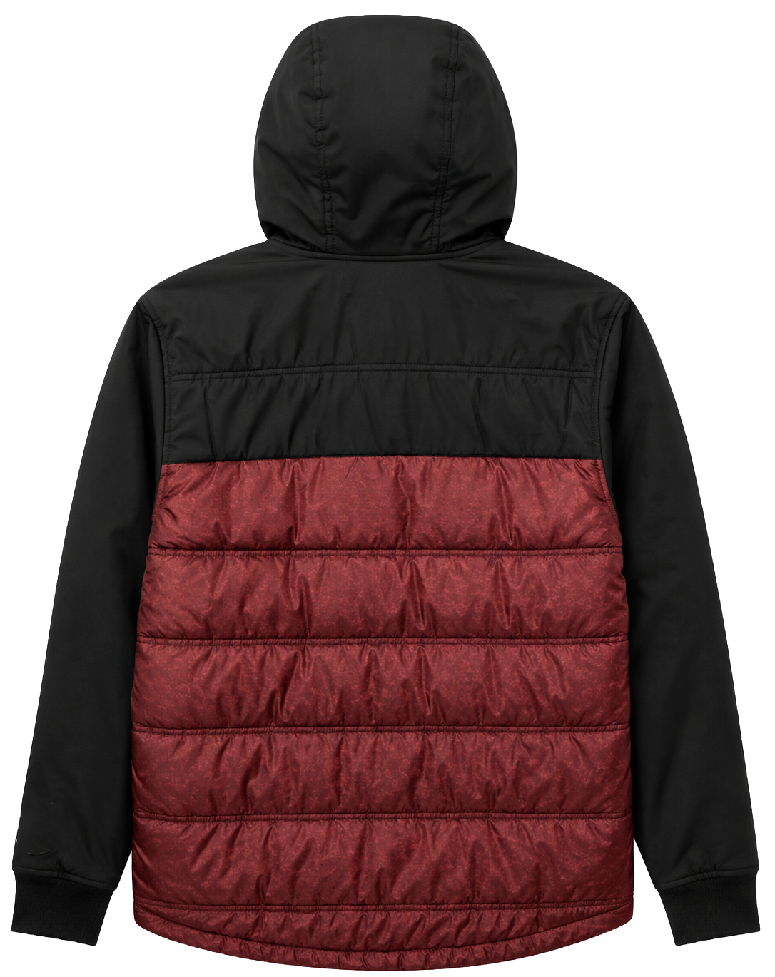 ECKO UNLTD HYBRID PUFF JACKET RED MARLED/ BLACK - EO34O482
