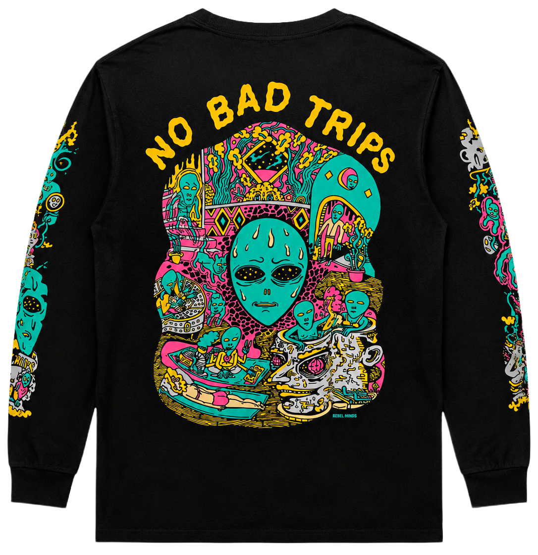 KILLER ACID GRAPHIC L/S SHIRT BLACK - NO BAD TRIPS