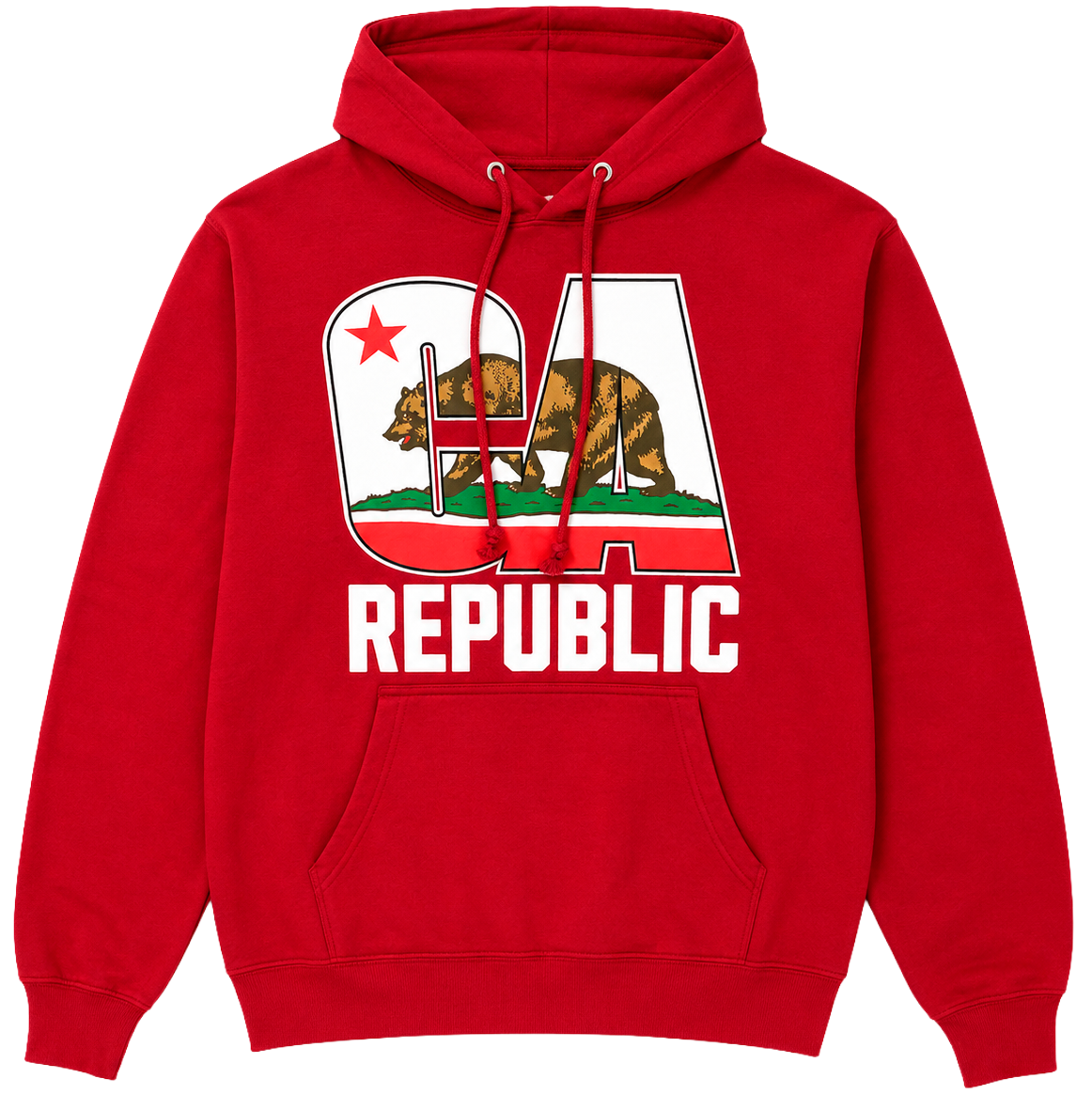 AMERICAN CROWN CALIFORNIA CA REP HOODIE CARDINAL - GV94