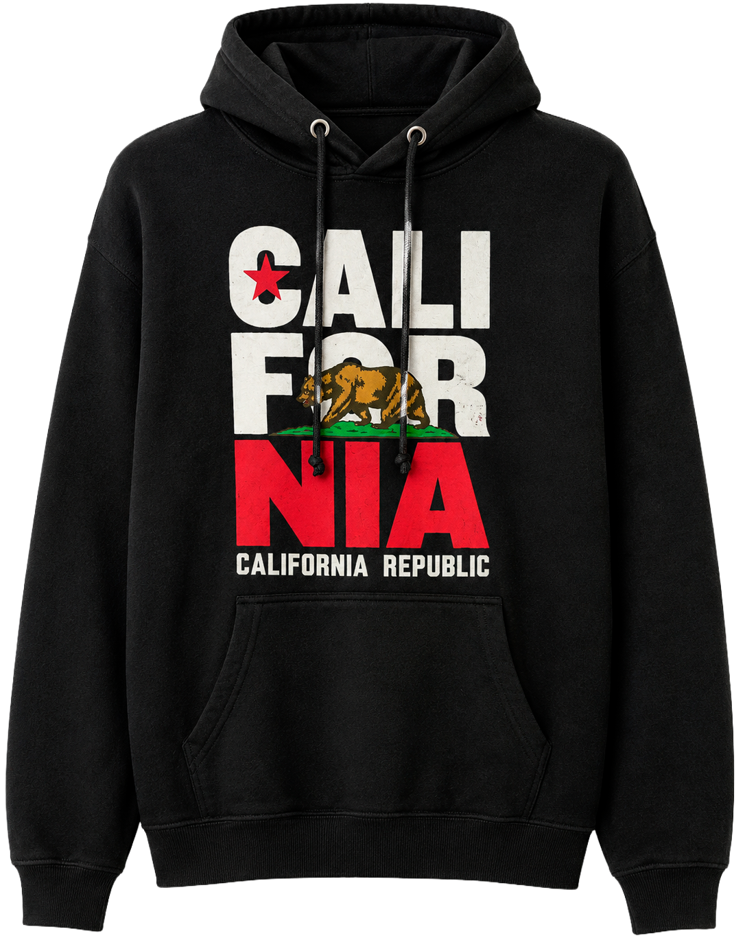 AMERICAN CROWN CALIFORNIA CALI STACK HOODIE BLACK - GV91