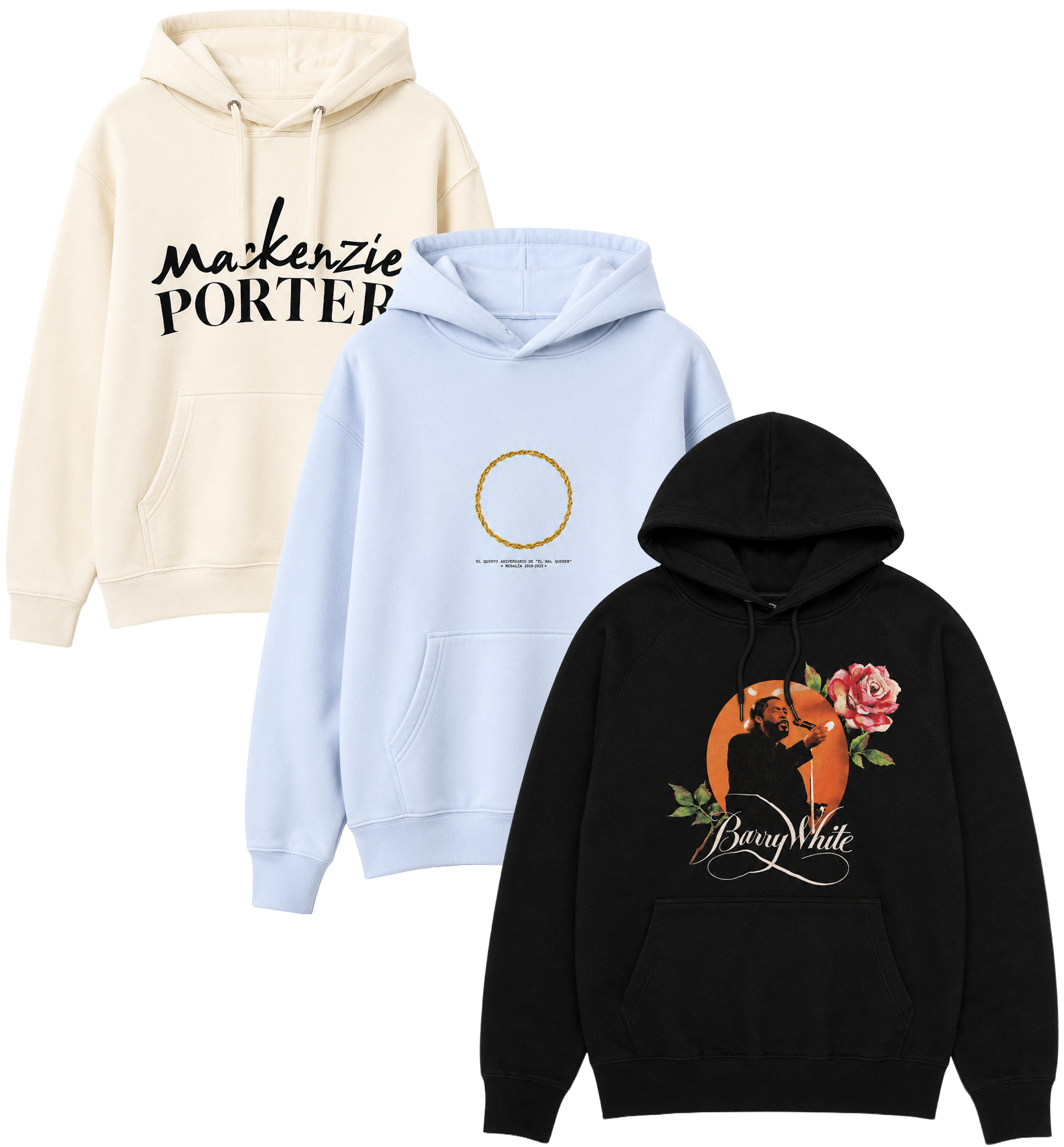 LICENSED MUSIC GRAPHIC HOODIES ASSORTED - LICHDTJS