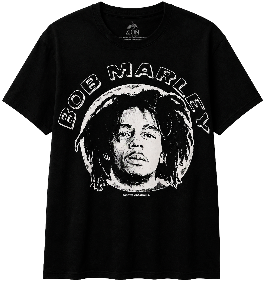 LICENSED BOB MARLEY T-SHIRT BLACK - ZRBM0672
