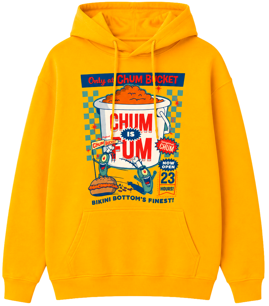 LICENSED SPONGEBOB CHUM BUCKET HOODIE GOLD - 54AH2207RC