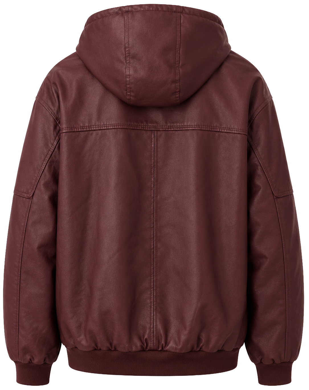 XUEHANHU LEATHER HOODED JACKET MARRON - AZ08