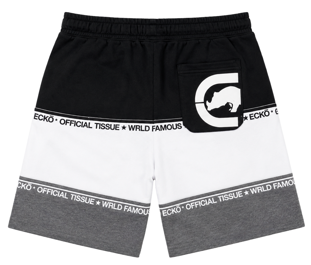 ECKO UNLTD FLEECE SWEAT SHORTS BLACK - EO14N897B