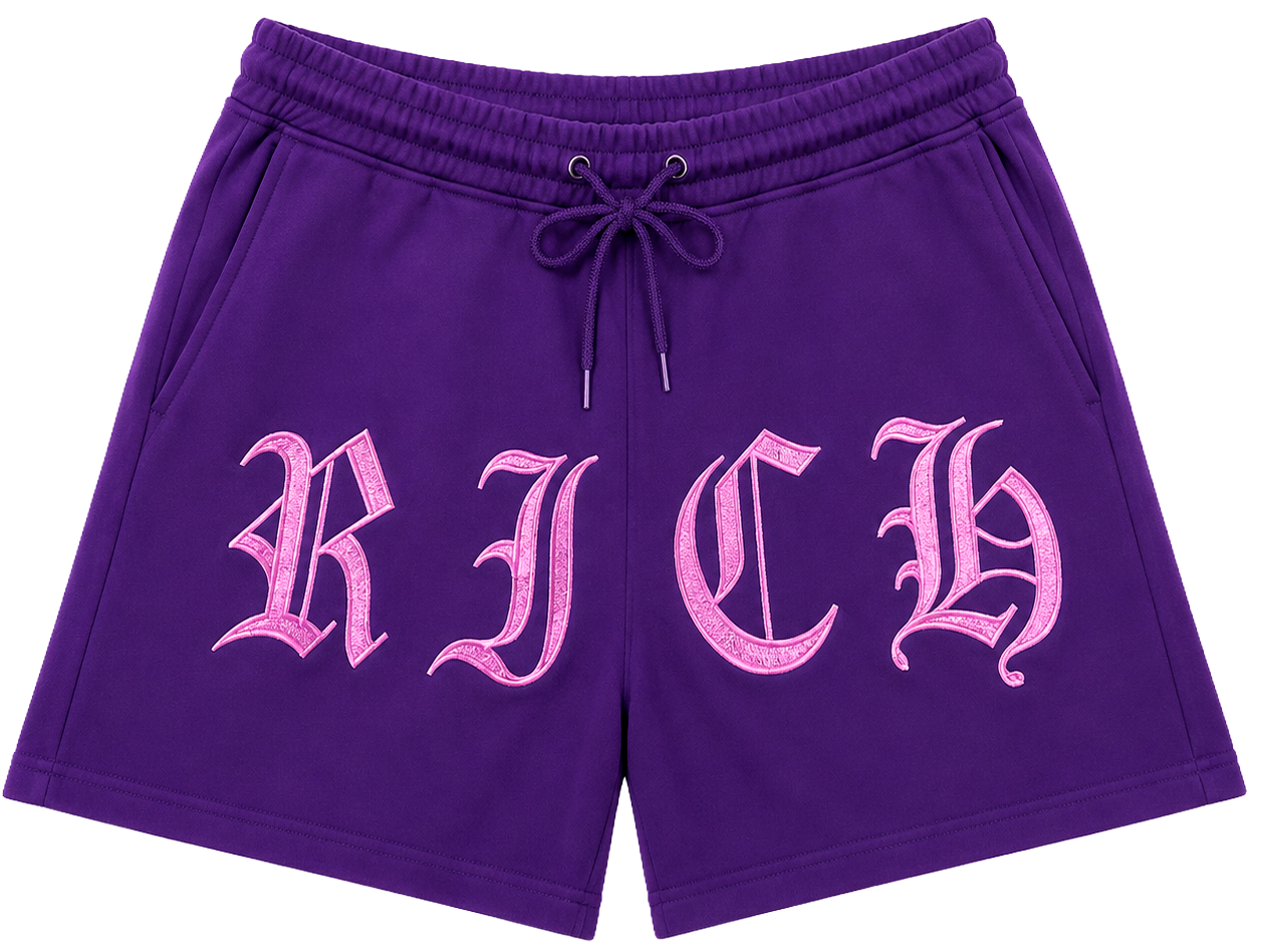 REBEL MINDS NYLON TRACK SHORTS PURPLE - 151-952