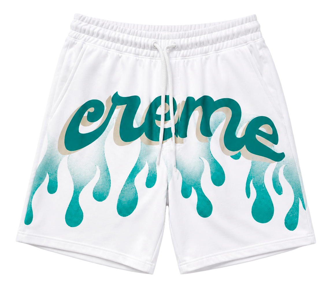 REBEL MINDS NYLON TRACK SHORTS WHITE - 151-953