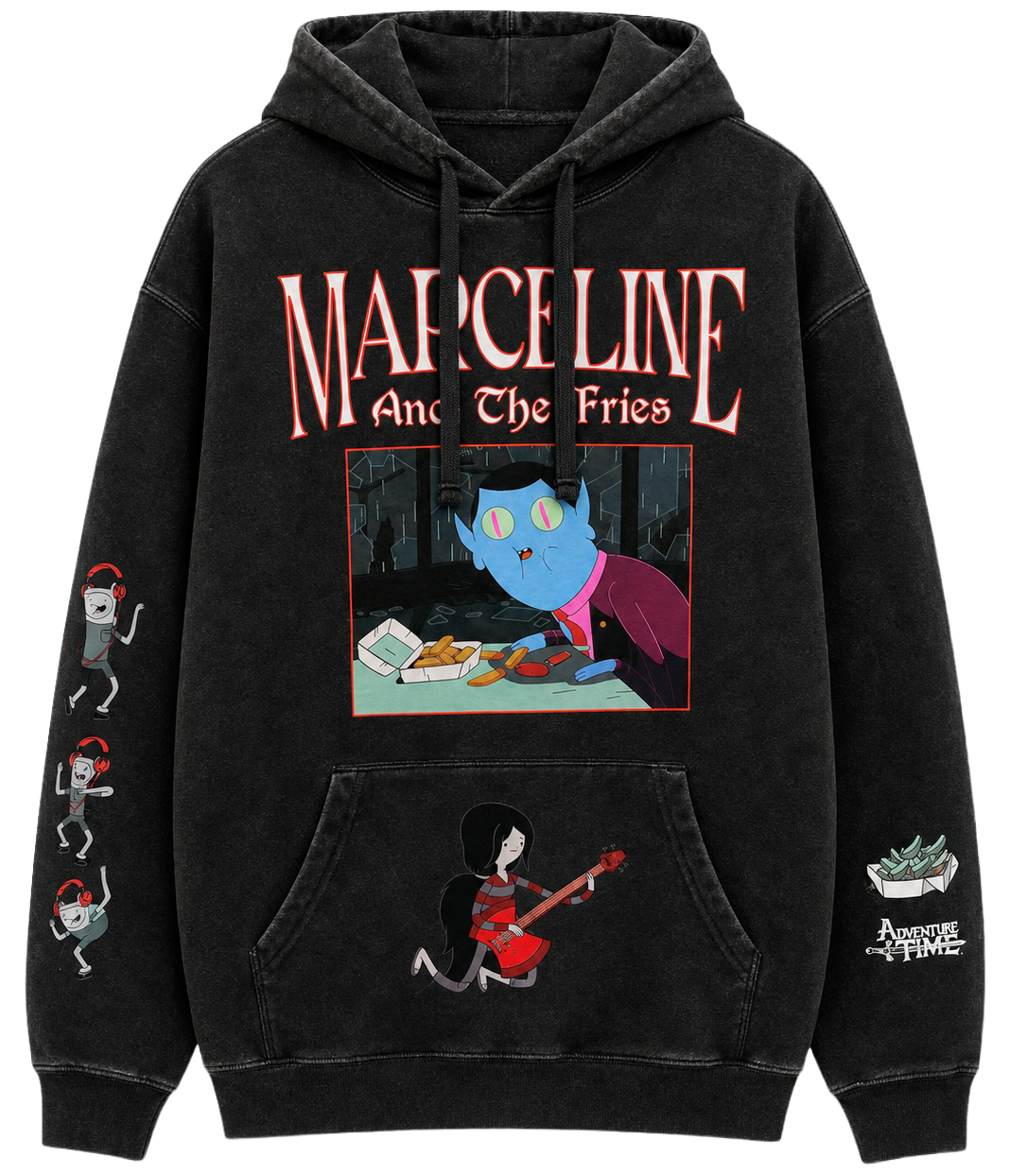 LICENSED ADVENTURE TIME HOODIE BLACK - A3O011BMWHTS