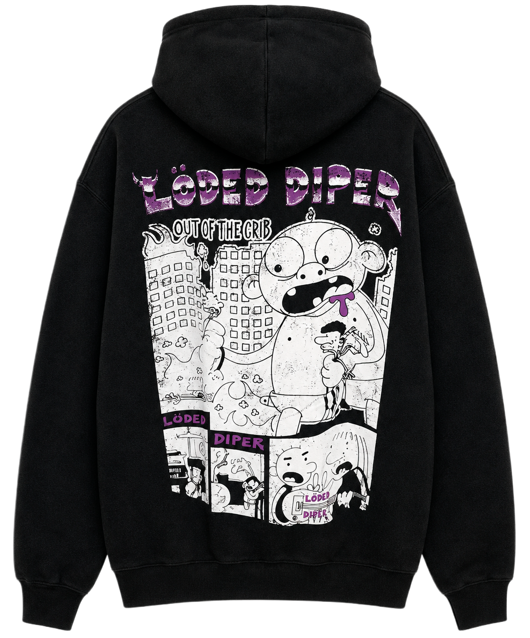 LICENSED GRAPHIC HOODIE BLACK - LODED DIPER