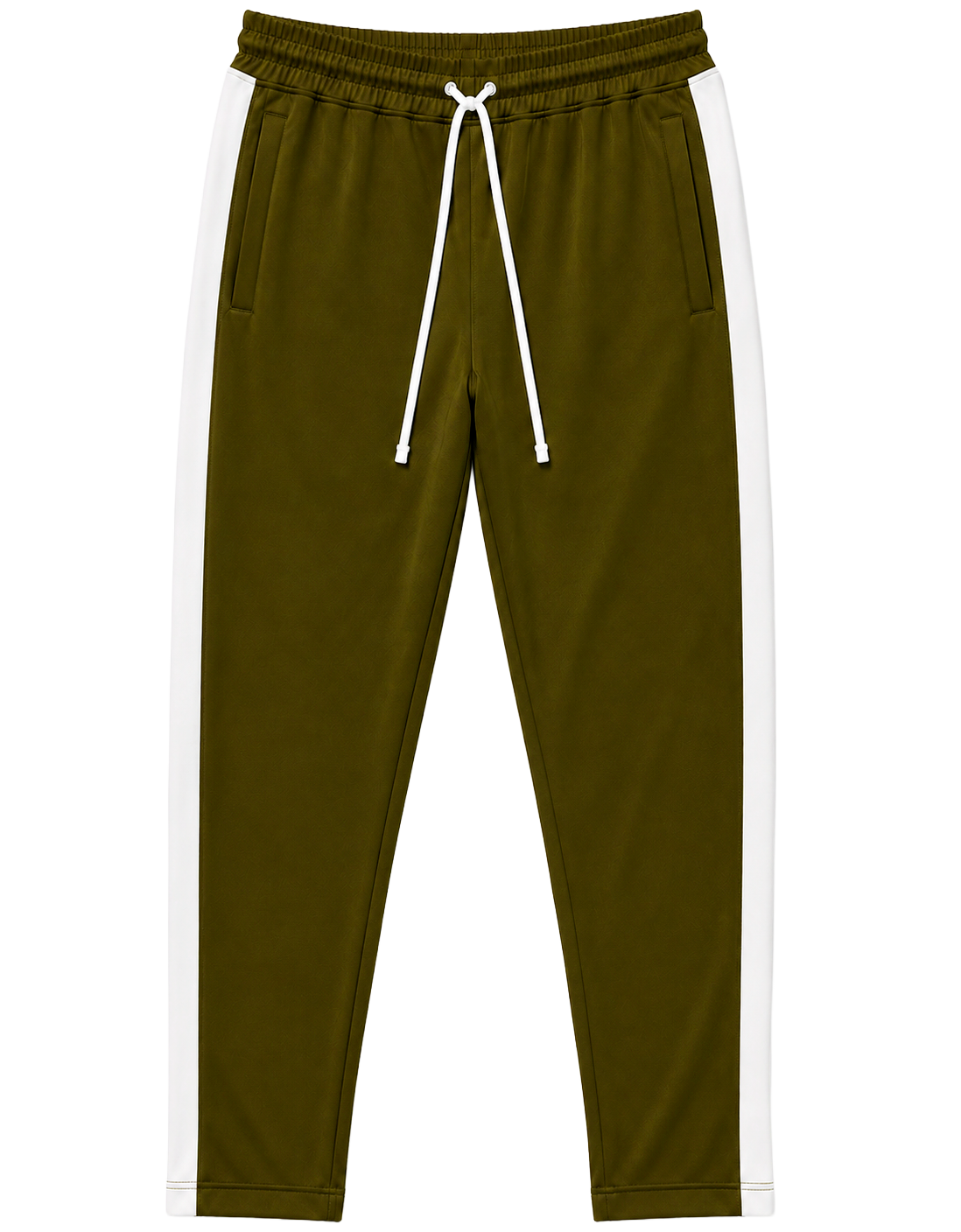 REBEL MINDS TRACK PANTS OLIVE/CREAM - 100-402