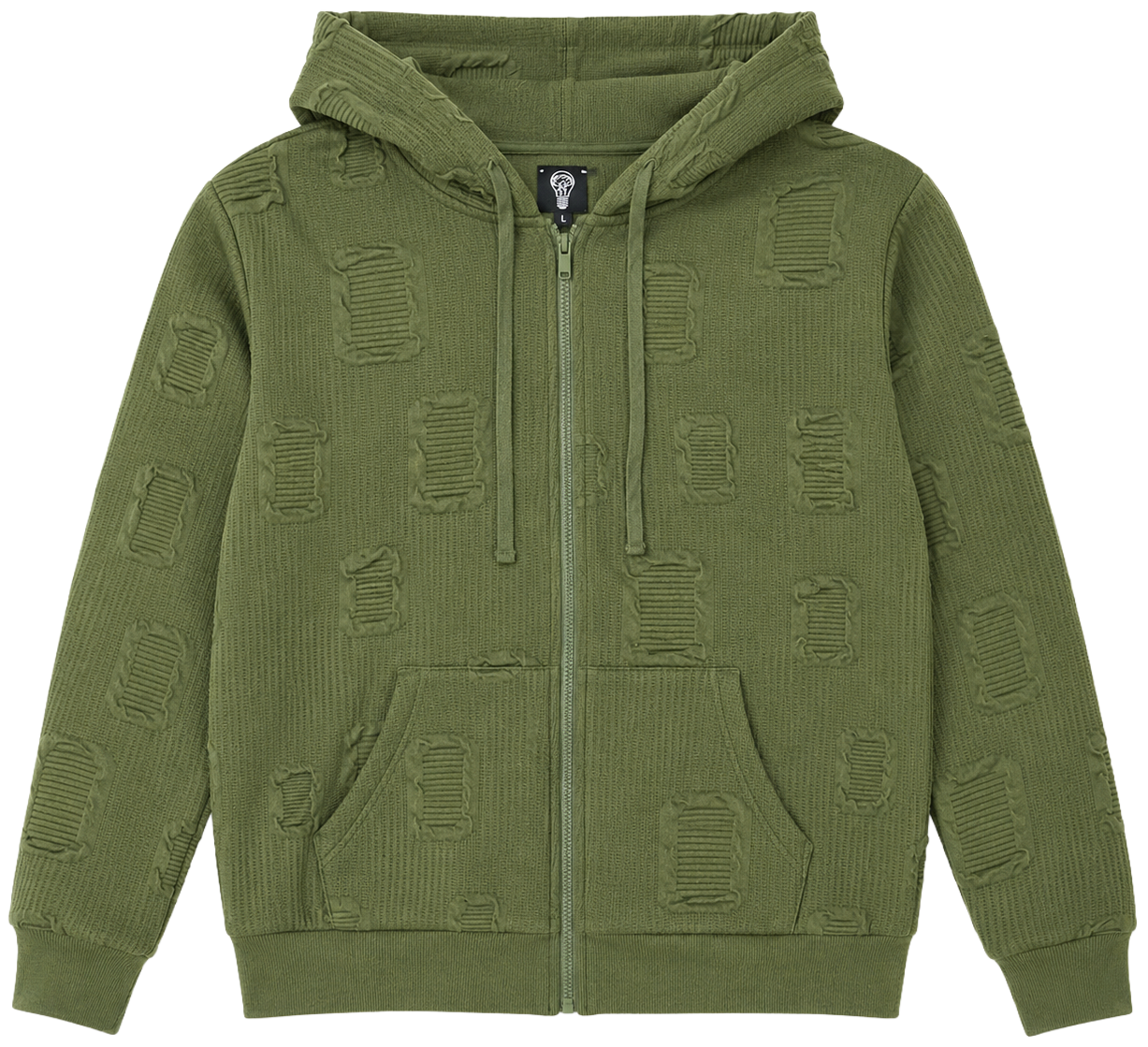 REBEL MINDS ZIP JACKET OLIVE - 242-586