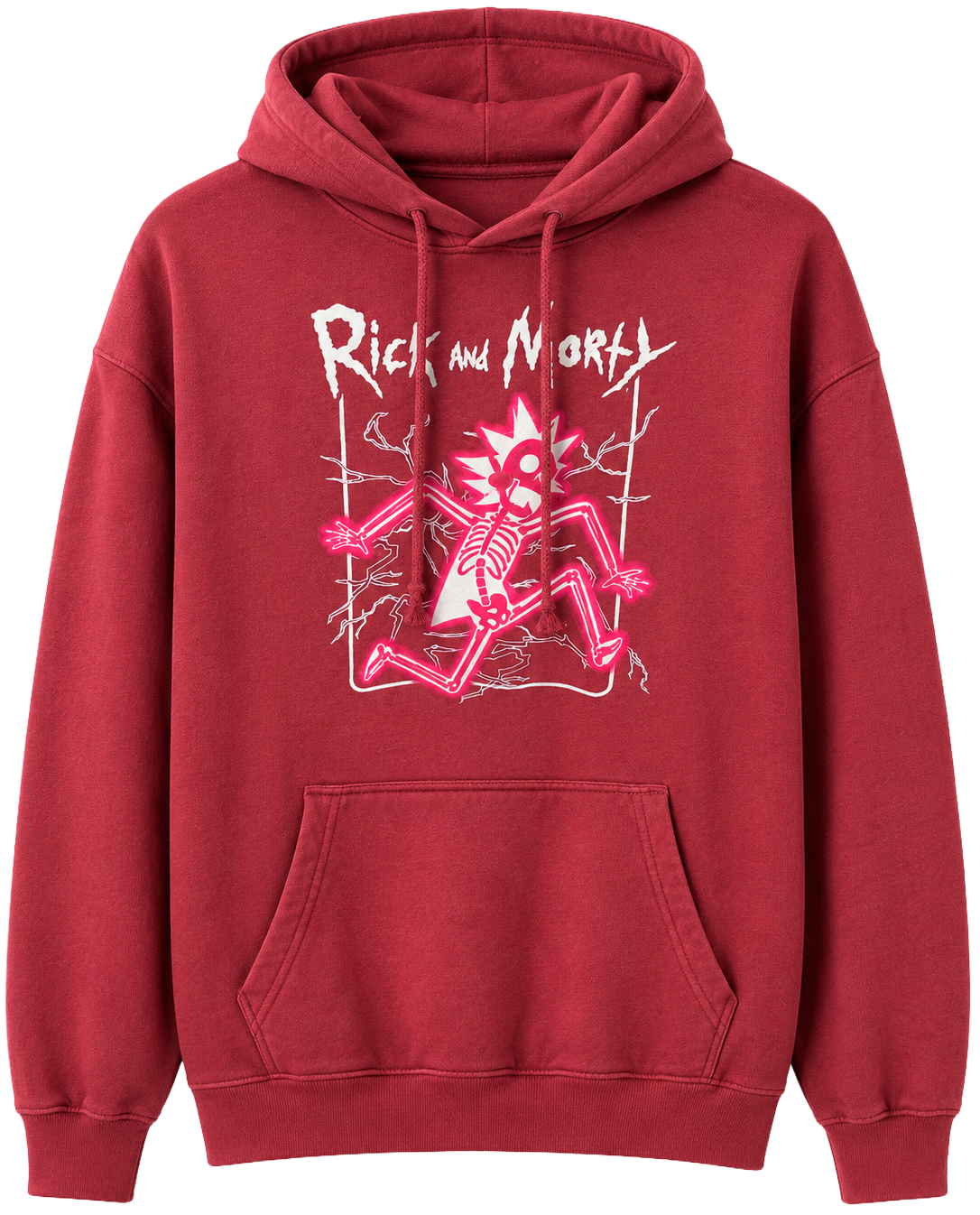 LICENSED RICK & MORTY HOODIE MAROON - RMJH4726RC