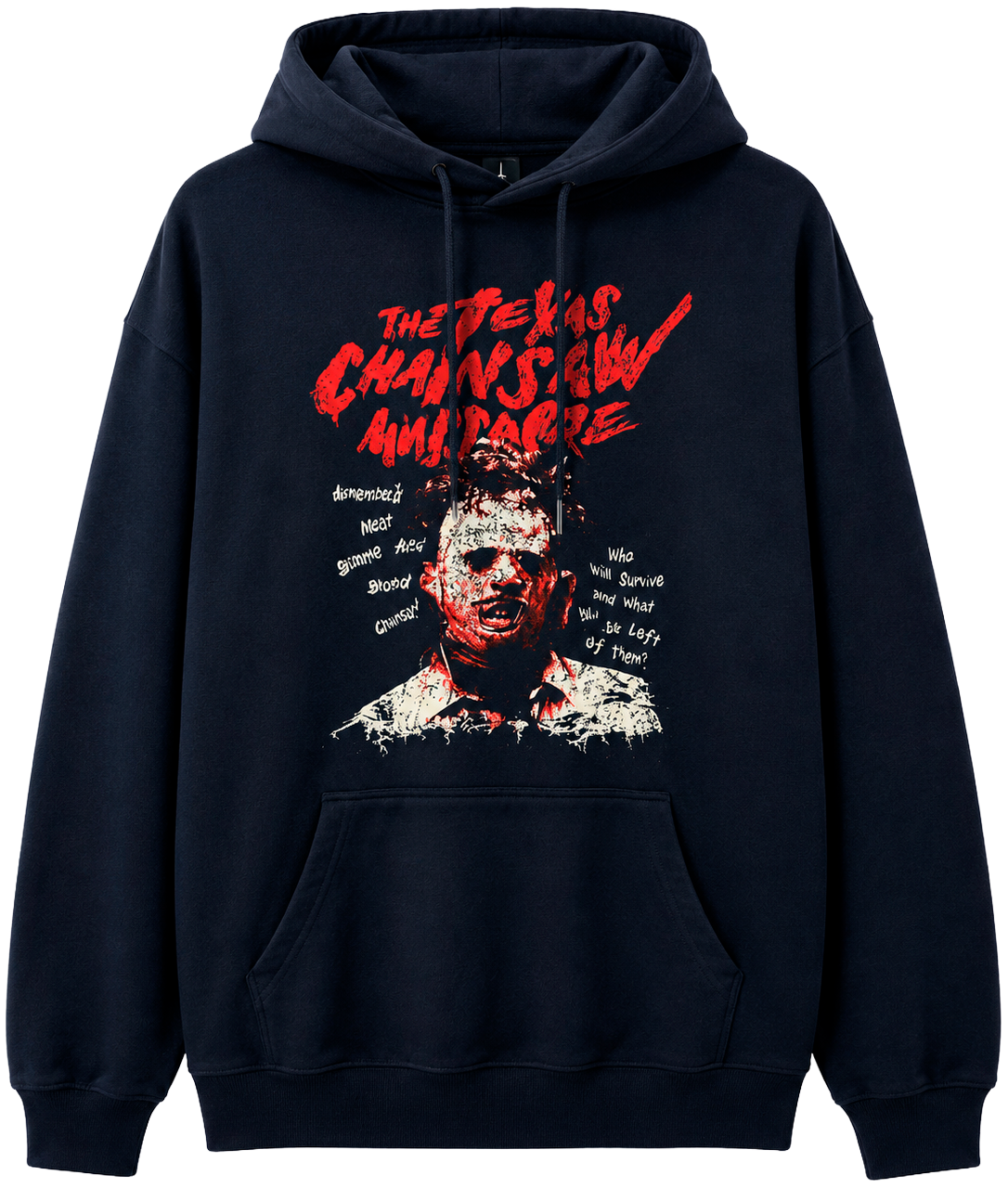 LICENSED TEXAS CHAINSAW MASSACRE HOODIE NAVY - XQAH2113RC