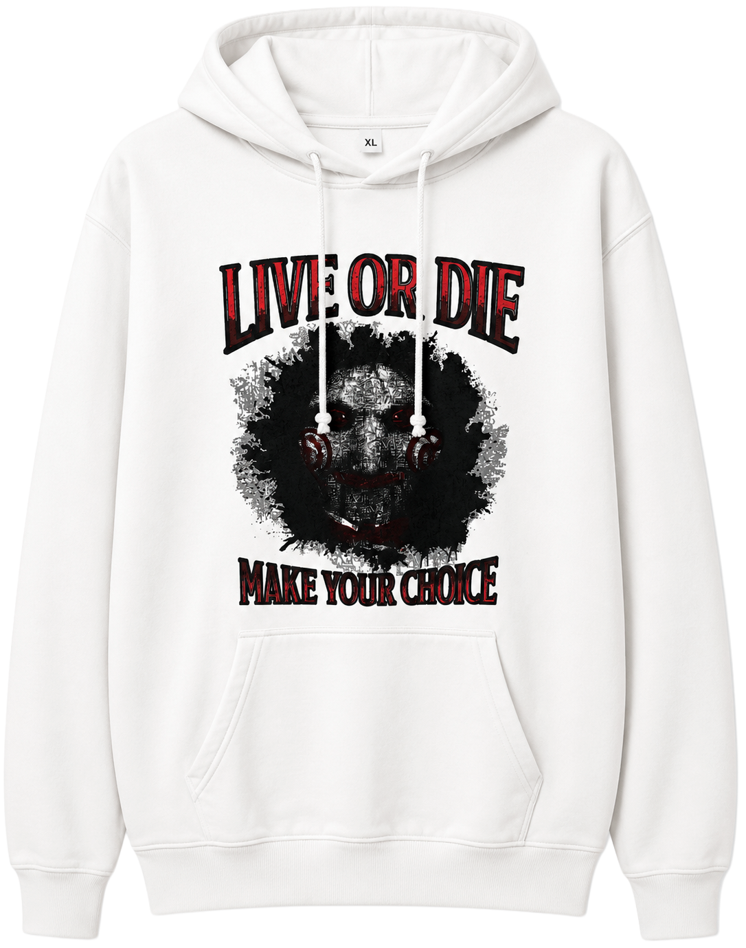 LICENSED SAW MOVIE HOODIE WHITE - 6WAH2139RC
