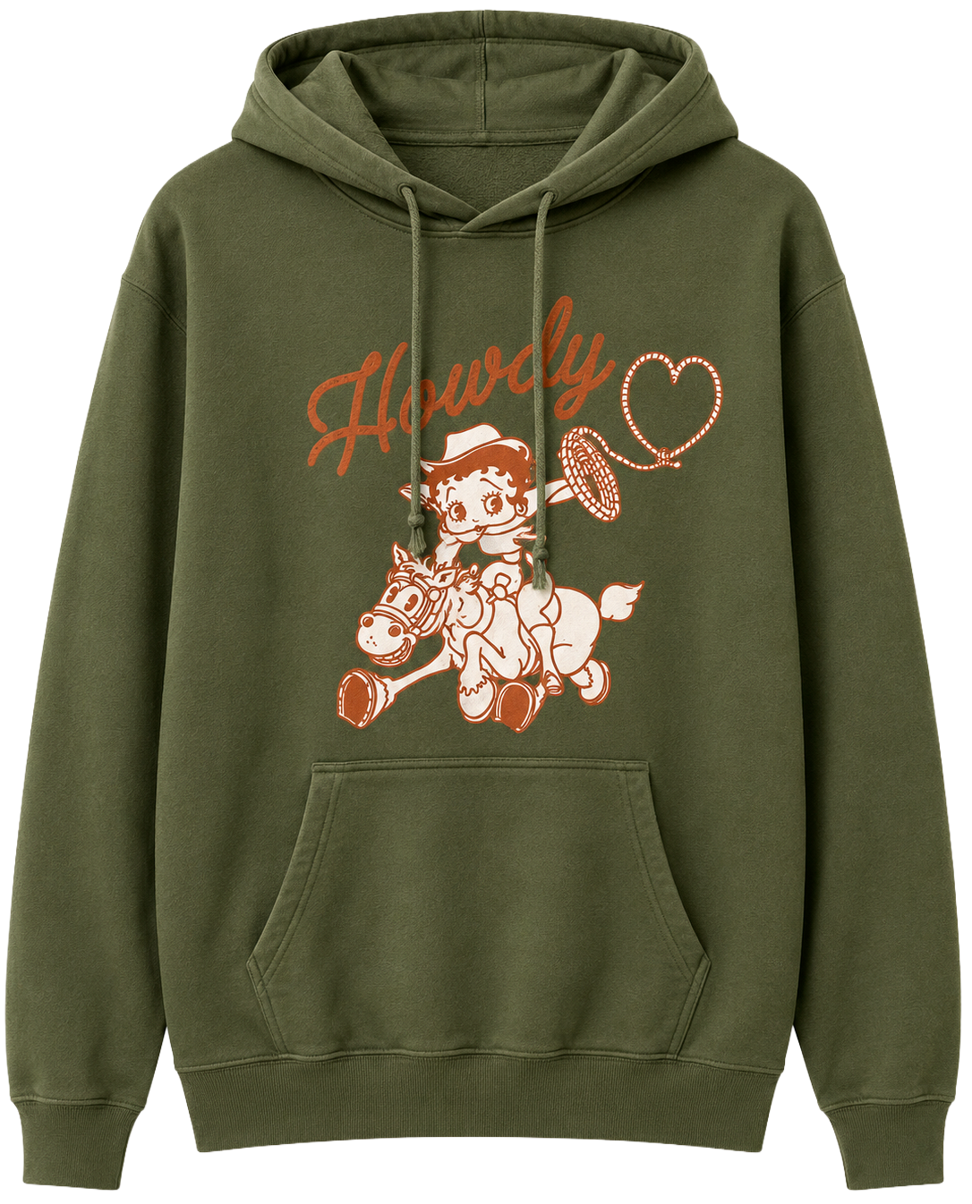 LICENSED BETTY BOOP HOODIE MED GREEN - EBJH2450RC