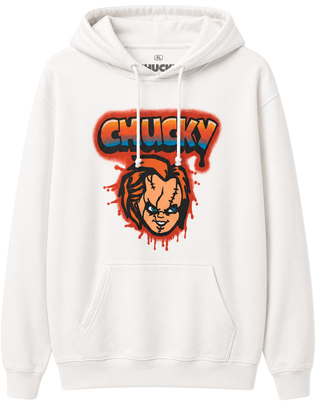 LICENSED CHUCKY MOVIE HOODIE WHITE - CYAH2571RC