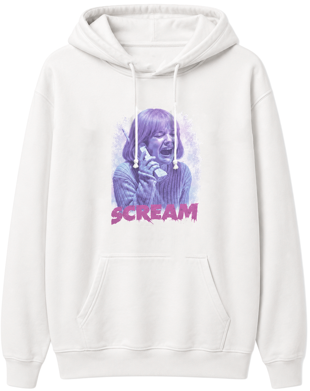 LICENSED SCREAM MOVIE HOODIE WHITE - 4SAH2151RC