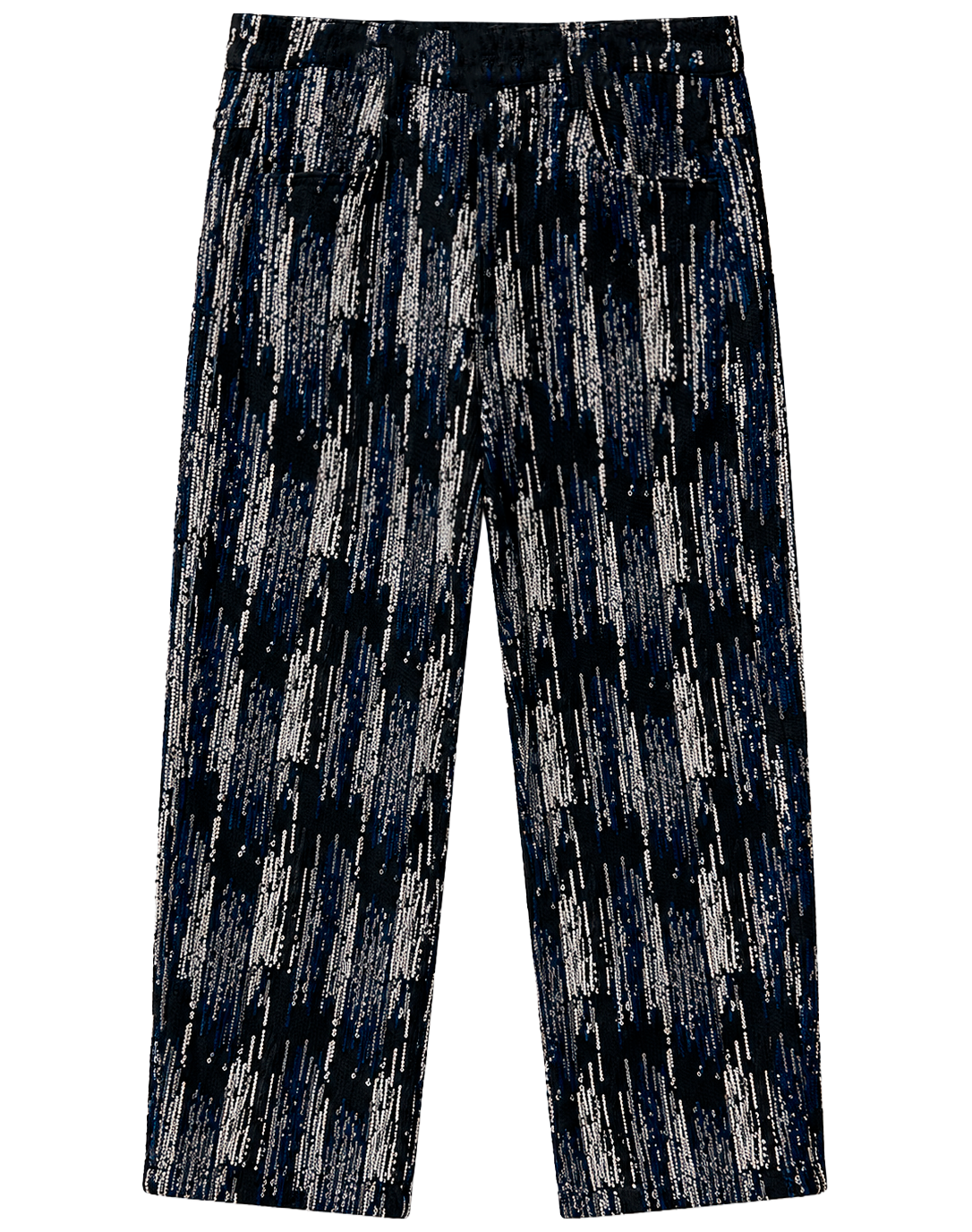 EMBELLISH BORO FABRIC PANTS BLACK - EMBHOL124-014