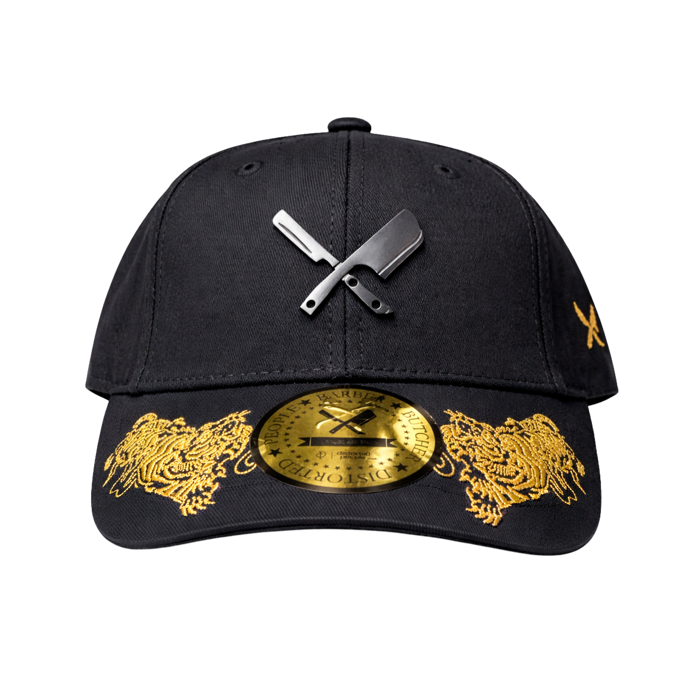 DISTORTED PEOPLE TIGER BLADES DAD HAT BLACK/GOLD - 2539