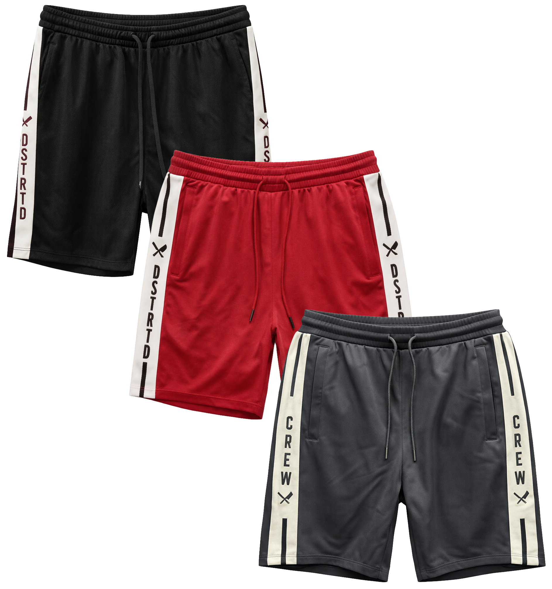 DISTORTED PEOPLE ASSORTED TRACK SHORTS ASST - DPTRKSHT