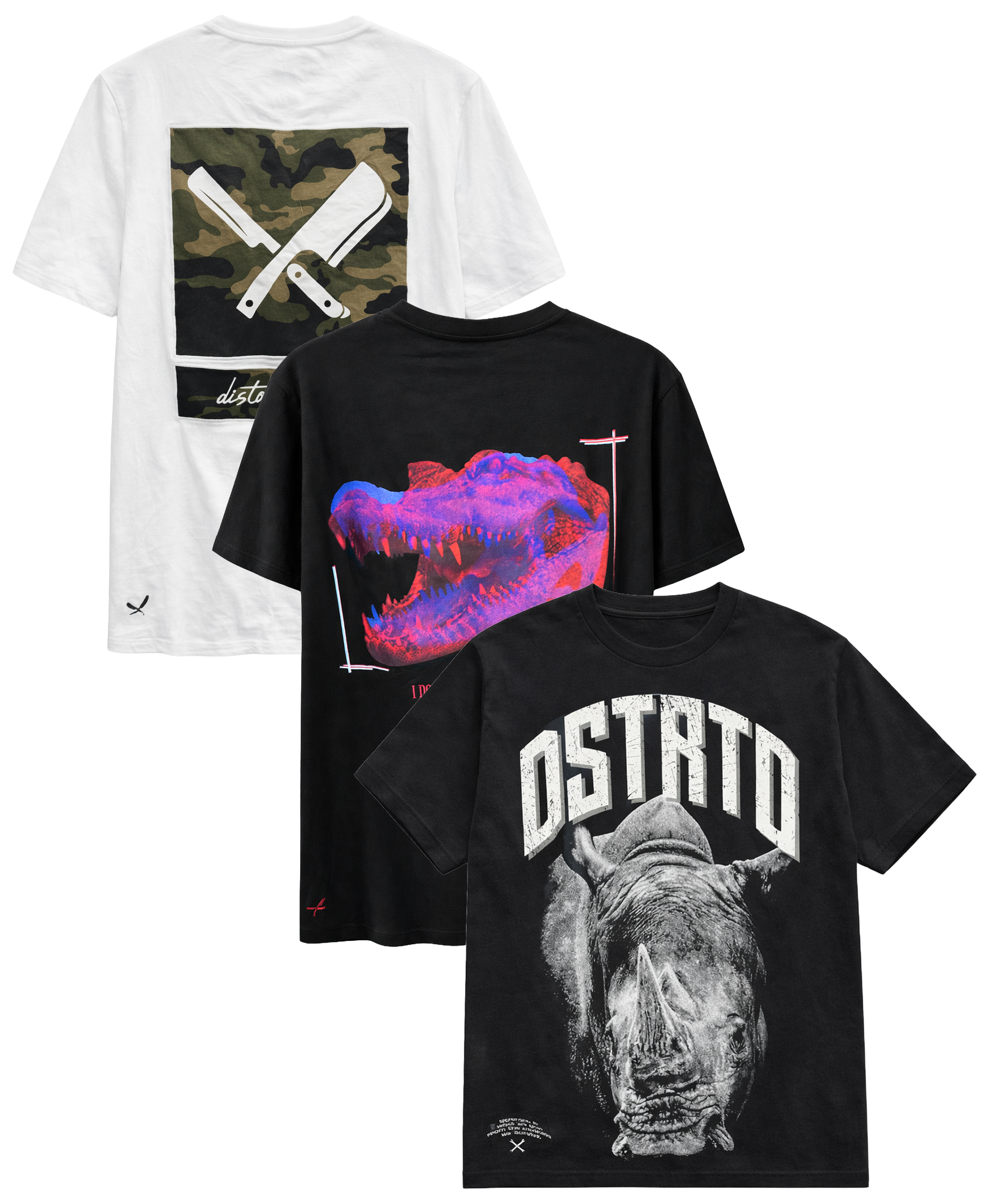 DISTORTED PEOPLE ASSORTED GRAPHIC T-SHIRTS ASST - DPSSTA