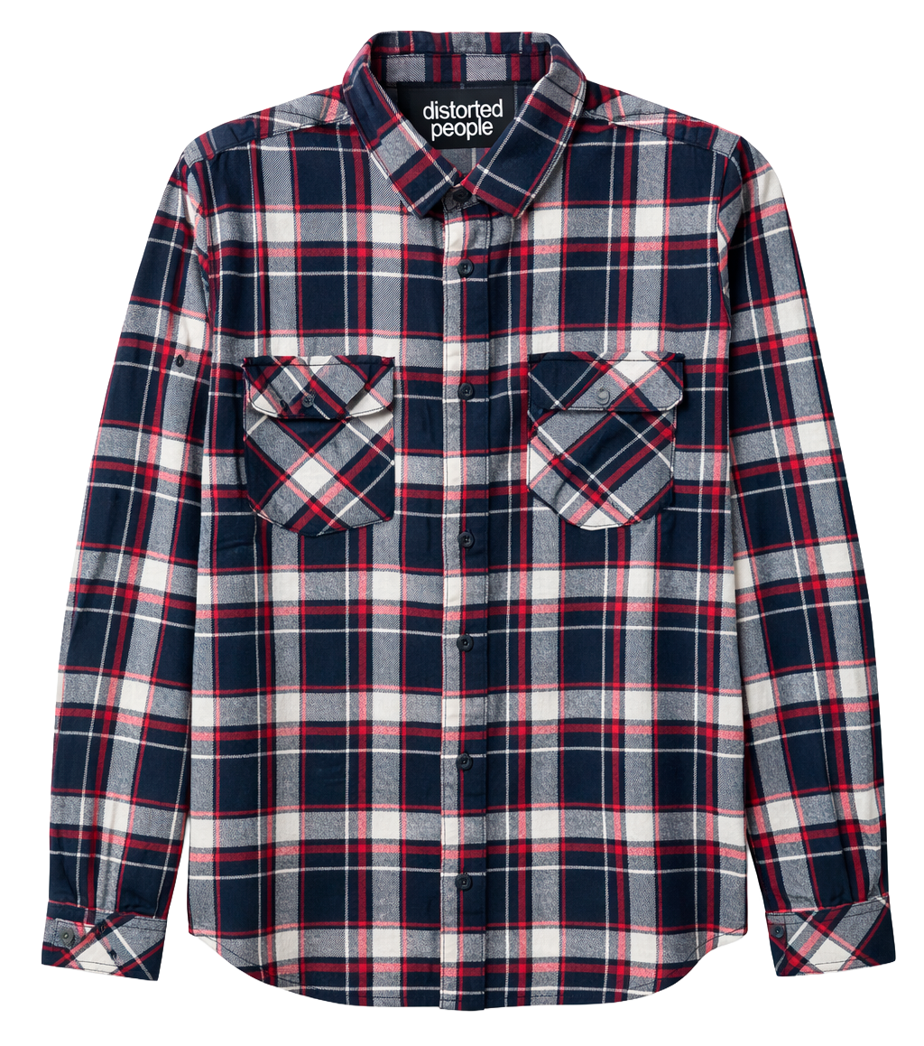 DISTORTED PEOPLE ASSORTED L/S FLANNEL SHIRT ASST - DPFLNL