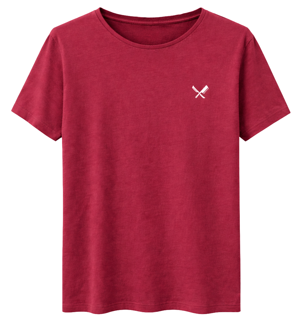 DISTORTED PEOPLE GRAPHIC T-SHIRT DARK RED - 1868