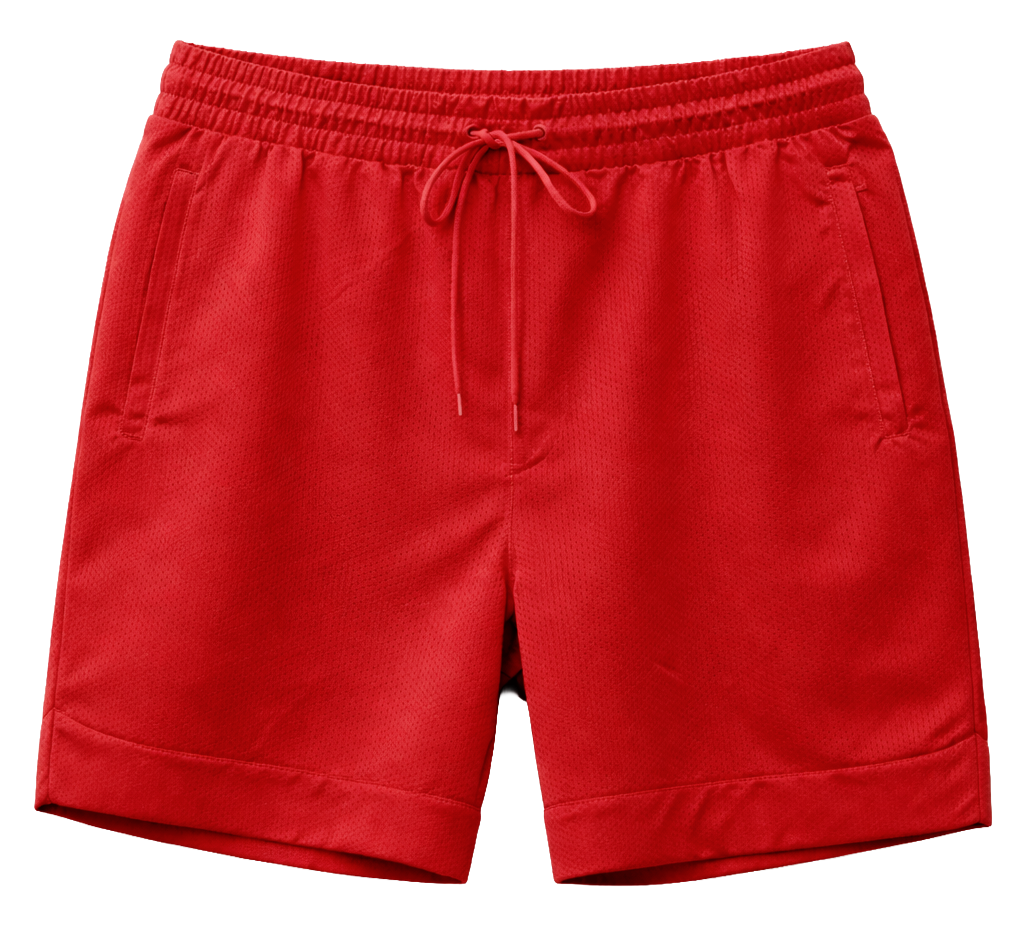 REBEL MINDS PLUS SIZE BASKETBALL SHORTS RED - 100-931