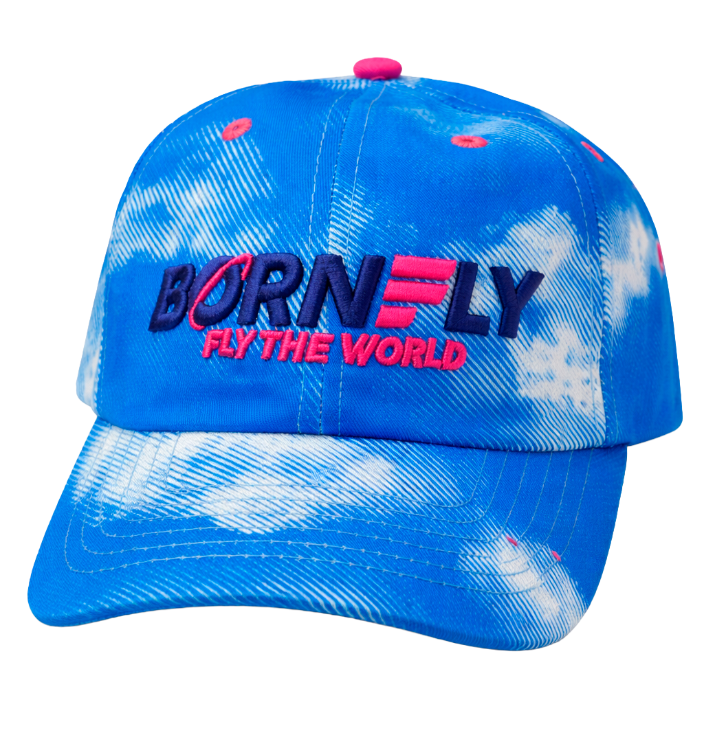BORN FLY FLY THE WORLD DAD HAT BLUE - 2111X4277