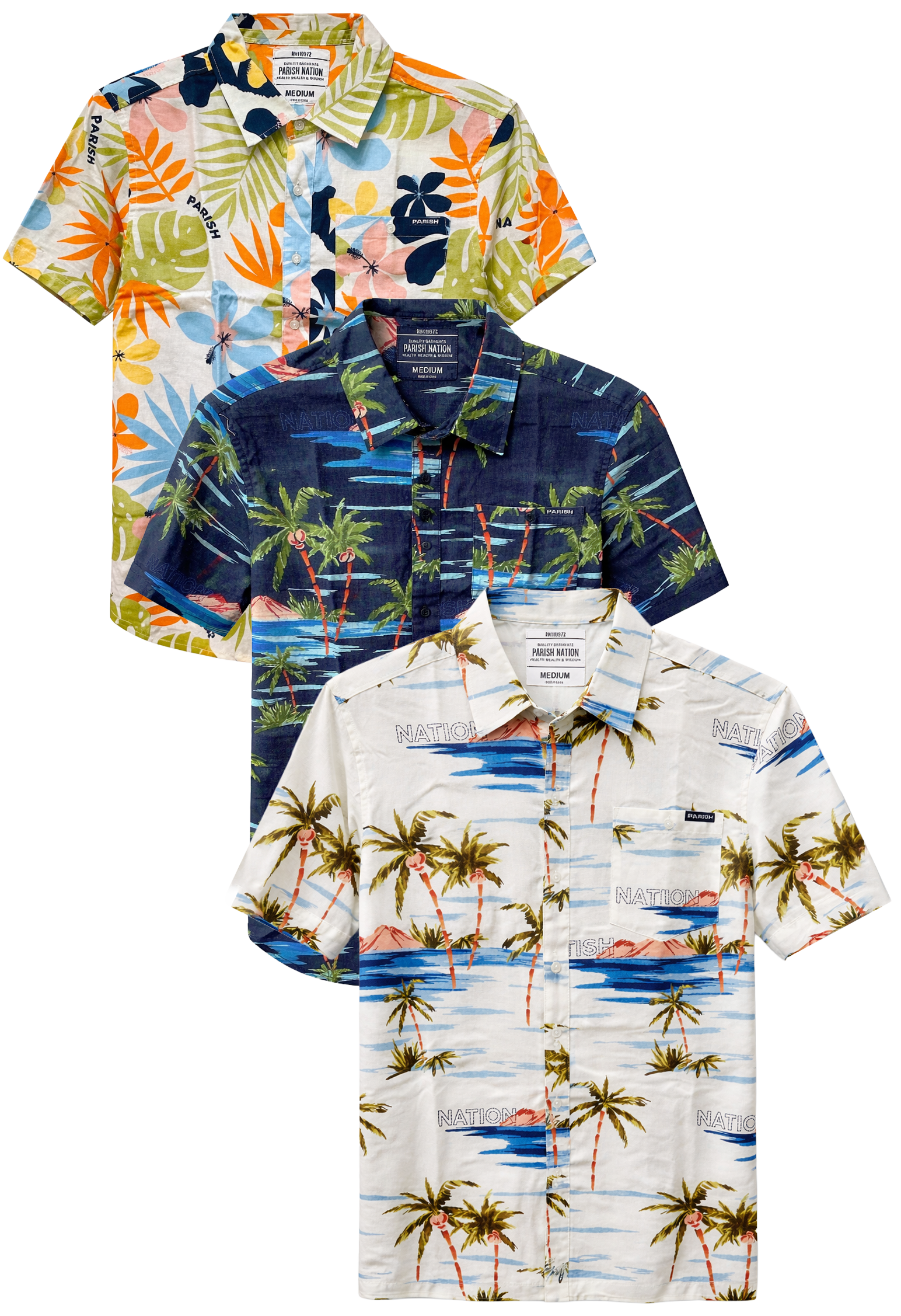 PARISH NATION ASSORTED S/S B/D SHIRTS ASST - PNSSBDA - Steal Deal